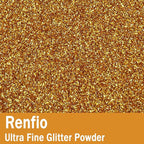 Renfio Ultra Fine Glitter Powder Metallic Resin Glitter 2.11 Oz (60g) PET Flakes Crafts Sequins 1/128" 0.008" 0.2mm Epoxy Chips Flakes for Tumblers Slime Decoration - Deep Gold