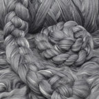 Merino Silk Luxe Tonal Designer Blend. Superfine Merino, Mulberry Silk, Tussah Silk. Top Roving for Spinning or Felting. Stardust 4oz