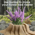 Burlap Fabric - Garden Burlap Fabric Roll Natural Jute Outdoor Fabric Burlap Weed Barrier Trees Trunk Wrap for Crafts Farmhouse Gardening Table Decor for Crafts (19.7" x 15 Feet)