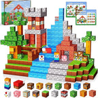 Magnetic Blocks-100PCS Grassland Building Blocks Set, Kids Classroom Sensory Toy, STEM Learning, Construction Stacking Toy for Kids 3+ Boys & Girls