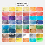 ARTISTRO Watercolor Paint Set – 48 Vivid Colors in Portable Box, Including Metallic & Fluorescent Shades – Travel Art Kit for Artists, Hobbyists & Painting Lovers (Premium Home)