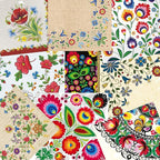 Keep Unique Mystery Pack Decoupage Paper Napkins, 20-ct Assorted Surprise Napkins, Decorative Napkins for Art Craft Junk Journal, Scrapbooking, 20 Different Folk Designs