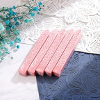 Yoption 5 Pcs Rose Gold Sealing Wax Sticks with Wicks for Wax Seal Stamp, Wedding Invitations, Gift Wrapping, Christmas