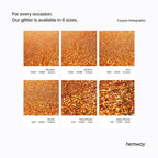 Hemway Polyurethane & Epoxy Resin Glitter 100g / 3.5oz Metallic Crystal Flake Additive for Flooring Jewelry Tumblers Glass Pigment - Fine (1/64" 0.015" 0.4mm) - Copper Holographic