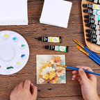 ESRICH Canvas Boards for Painting, 100 Pack Canvases for Painting 4x4 100% Cotton Small Paint Canvas Primed Acid Free Mini Blank Canvas Panels for Oil Paint,Watercolor,Acrylic Paint,Gouache&Tempera.