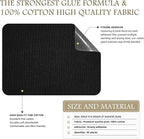 KING MOUNTAIN Iron-on Repair Patch 20 Pcs Pack,100% Cotton Iron-on Repair Patch,3" x4-1/4 with Back Glue Fabric Repair Kit,Repair Denim, Clothes and Fabric (Black1.0)