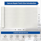 KING MOUNTAIN Linen Repair Patches, Self-Adhesive Linen Fabric Patches, 16X80 inch Extra Size, Multi Color, Can be Used for Linen Sofa Repair and Linen Clothes Repair (White)