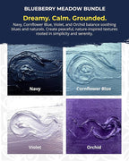 The Crafter's Workshop Stencil Butter Medium, Easy-to-Spread, Adds Shimmer, Shine and Colorful Texture, Cleans Up with Water, 4 pk, 2-oz each, Blueberry Meadow