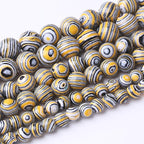 48PCS 8MM Yellow Malachite Beads Stone Beads Energy Healing Beads for DIY Jewelry Bracelet Necklace Making for Jewelry Making 15Inch