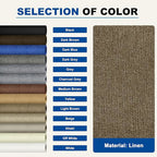 KING MOUNTAIN Linen Repair Patches, Self-Adhesive Linen Fabric Patches, 4 X 63 inch Extra Size, Multi Color, Can be Used for Linen Sofa Repair and Linen Clothes Repair (Dark Brown2.0)