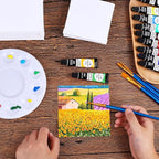ESRICH 6x6 Canvas for Painting, 24 Pack Canvas Boards Cotton Painting Canvas Primed Acid Free Small Blank Canvases Panels for Oil Paint, Watercolor, Acrylic Paint, Gouache, Tempera.