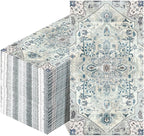 Yeaqee 100 Pcs Vintage Boho Napkins Paper Guest Towels 2 Ply Decoupage Napkins Disposable Decorative Hand Towel for Bathroom Kitchen Fall Wedding Party Dinner(Blue and Grey)