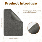 Iron on Patches, 8 Pieces Iron on Linen Patches,Fabric Patches for Couch, Tent, Clothing, Seat, Linen Repair Decorating Kit 3.7" by 4.9" (9.5 cm x 12.5 cm, Dark Grey)
