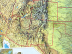 Hubbard Scientific 3D United States Map | A True Raised Relief Map - You Can Feel the Terrain | Vacuum-formed Molded | 34.5″ x 22″ | Detailed Topography