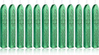 Yoption 12 Pcs Sealing Wax Sticks with Wicks, Antique Metallic Green Totem Fire Manuscript Seal Wax for Wax Seal Stamp (Metallic Green)