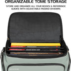 ENHANCE Travel Bag for DND Collector's Edition, Bag Compatible with Dungeons and Dragons, Battle Mat Holder, Dice Pockets and Accessories, Carry 4-8 Books (Silver Dragon)
