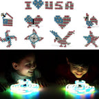 TOSY Magnet Cube 2x2 - 8 Blocks, 2 in 1 Toy: 2x2x2 Puzzle Cube and Customizable Infinity Cube, Glowing, UV Flashlight, Fidget/STEM/STEAM Magnet Tiles Birthday Gift for Kids/Teens/Adults, 4-Pack