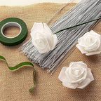Juvale 300 Pieces White Floral Wire Stems - 22 Gauge, 16 in Length - Flower Wire for Crafts