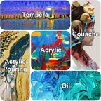 Gallery Wrapped Stretched Canvases for Painting 11x14 Inch 3-Pack, 16 oz Triple Primed Acid-Free 100% Cotton Blank Canvas, Rectangular Spline Canvas for Oil Paint Acrylics Pouring & Wet Art Media