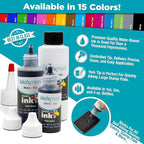MaxMark Premium Refill Ink for self Inking Stamps and Stamp Pads, Olive Green Color - 4 oz.