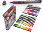 28 Wildflower Colors Acrylic Paint Pens Studio Color Series Markers Set 0.7mm Extra Fine Tip, Rock Painting, Glass, Mugs, Wood, Metal, Canvas, DIY, Detailing. Non Toxic, Waterbased, Quick Drying