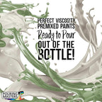 Pouring Masters Agave Green Metallic Pearl Ready to Pour Acrylic Pouring Paint - Premium 32-Ounce Pre-Mixed Fluid Acrylic Paint - Fluid Art Supplies for Canvas, Wood, Paper, Tile & Rocks