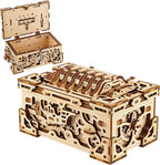 Wood Trick Enigma Chest Lock Puzzle Box Wooden 3D Puzzles for Adults to Build - Engineering DIY Project Mechanical Model Kits for Adults Wooden Models