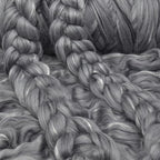 Merino Silk Luxe Tonal Designer Blend. Superfine Merino, Mulberry Silk, Tussah Silk. Top Roving for Spinning or Felting. Stardust 1oz