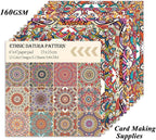 24 Sheets 12 Designs Scrapbook Paper Pad,6"×6” Single-Sided Decopodge Craft Cardstock Paper,Scrapbooking DIY Decorative Background Cardmaking Supplies.Datura