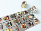 Victorian Scribe Transparent Washi Tape 4.5 x 5 cm – Clear Washi Decorative Adhesive Roll for Scrapbooking, Journaling, DIY Crafts, Planners, Bullet Journal, Card Making, Stationery Supplies