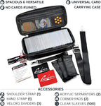 Quiver Time Black Bolt Card Carrying Case fits Pokemon Cards and other TCG Games - Storage Bag for Playing/Trading Cards and Deck Box (Straps, Dividers & 100 Apollo Card Sleeves)