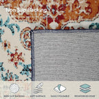 Lahome Bohemian Floral Medallion 2'8" x 10' Hallway Runner Rug, Soft Washable Non-Slip Kitchen Runner, Distressed Indoor Accent Carpet Runners for Stair Laundry Room Entryway