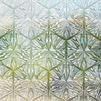 rabbitgoo Window Privacy Film Stained Glass Window Film, Decorative Stickers Removable UV Sun Blocking Clings Door Coverings, Diamond Pattern,17.5 x 78.7 Inches
