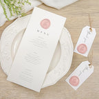 PONATIA 50 Pcs Dusty Rose Wax Seal Stickers - Eucalyptus Leaf, Perfect for Wedding Invitations, Gift Wrapping & More