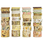 36 Rolls Vintage Washi Tape Pack Retro Arts Adhesive Tapes Wide Chronicle Decorative Masking Tape Sets for Craft, Kids, Scrapbook, DIY, Gift Wrapping (Soul Songs)