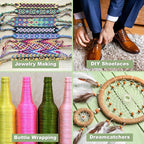 Mandala Crafts 2mm 109 Yards Maroon Cotton Waxed Cord for Jewelry Making Bracelet Cord Waxed String - Beading String Thread Jewelry Cords for Necklaces String