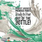 POURING MASTERS Seaglass Green Acrylic Ready to Pour Pouring Paint - Premium 8-Ounce Pre-Mixed Water-Based - for Canvas, Wood, Paper, Crafts, Tile, Rocks and More