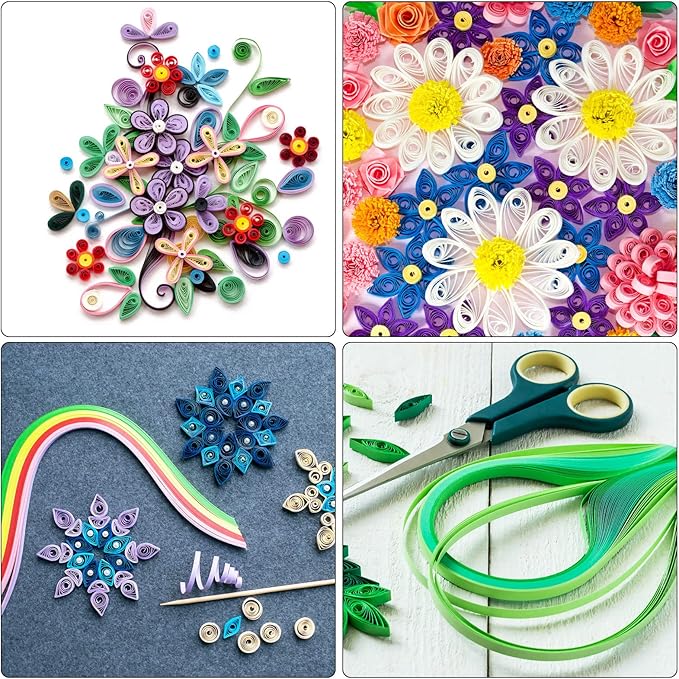 PATIKIL 600pcs Quilling Strips Paper 1/8"(3mm) 39cm Origami Paper Quilling Strip for Art DIY Hand Craft Christmas, Grey