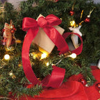 CT CRAFT LLC Satin Wired Ribbon 1.5 Inch x 20 Yards Red for Christmas Home Décor Gift Wrapping Tree Topper Bow Wreath DIY Crafts,