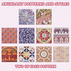Ethnic Patterns Origami Paper - 50 Sheets 6x6 Inches - Double-Sided Traditional Cultural Art Colored Folding Paper for Adults, Artists & Kids - Ideal for Scrapbooking, Card Making and DIY Crafts