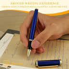 BEILUNER Luxury Rollerball Pen,24K Gold Trim,Noble and Elegant Designs,Schneider Ink Refill, Best Roller Ball Pen Gift Set for Men & Women, Professional, Executive Office, Nice Pens