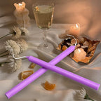 MILIVIXAY 2PCS Taper Candle Molds - Pillar Candle Molds - Perfect for Making Emergency Candles, Chime Candles, Table Candles-Including 60 Ft Wicks, 50 Stickers,1pc Wire and 2pc Wick Clips.