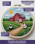 The Quilted Bear Needle Minder - Needle Minder Magnet for Keeping Sewing & Embroidery Needles, Cross Stitch Needles Safe - Stress Free Stitching Cross Stitch Supplies & Embroidery Supplies (Cow)