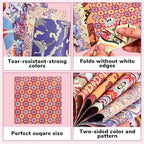 Ethnic Patterns Origami Paper - 50 Sheets 6x6 Inches - Double-Sided Traditional Cultural Art Colored Folding Paper for Adults, Artists & Kids - Ideal for Scrapbooking, Card Making and DIY Crafts