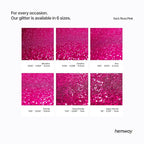 Hemway Glitter for Resin 100g Dark Rose Pink Metallic Crystals for Epoxy Craft Super Chunky Flakes Tumblers Wax Melt