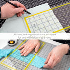 Breman Precision Quilting Rulers – 6x18 Inch Clear Acrylic Rulers for Quilting and Sewing – Laser-Cut Edge, Easy-Read Grid Lines, Angled Markers – Fabric Guide for Left & Right-Handed Users