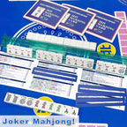 2025 Mahjong Card Official with Mahjong Line Reader, Mahjong Cards Official Rules Version Large Print Style, 4-Pcs(Blue)