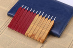 Yoption 12 Pcs Sealing Wax Sticks with Wicks, Antique Wine Red Dark Gold Totem Fire Manuscript Seal Wax for Wax Seal Stamp