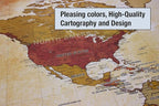 Laminated World Pioneer Map Poster | Vintage Style Map | Includes The Most Legible Location Labels | 36” x 24” | Shipped Rolled in a Tube, Not Folded | Great for The Home or Classroom