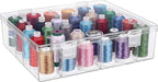 New brothread Tall and Clear Storage Box/Organizer for Holding 30 Spools Home Embroidery & Cotton Thread Spool Compatible with Tall Thread Spool from Isacord/Floriani/Madeira/Glide/RA/ConnectingThread